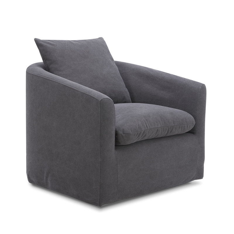 Joss & Main Menta Upholstered Swivel Barrel Chair & Reviews Wayfair